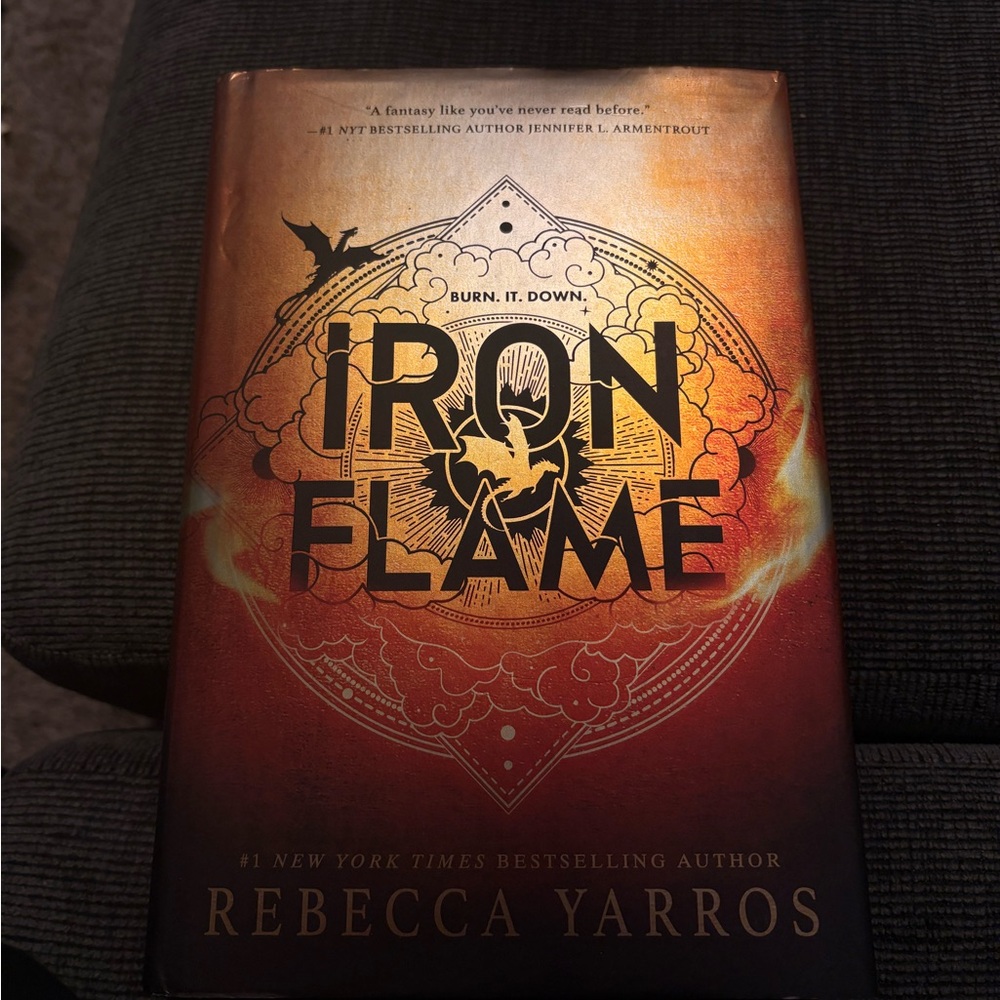 Iron Flame Hardcover Book - Orange / Gold Cover